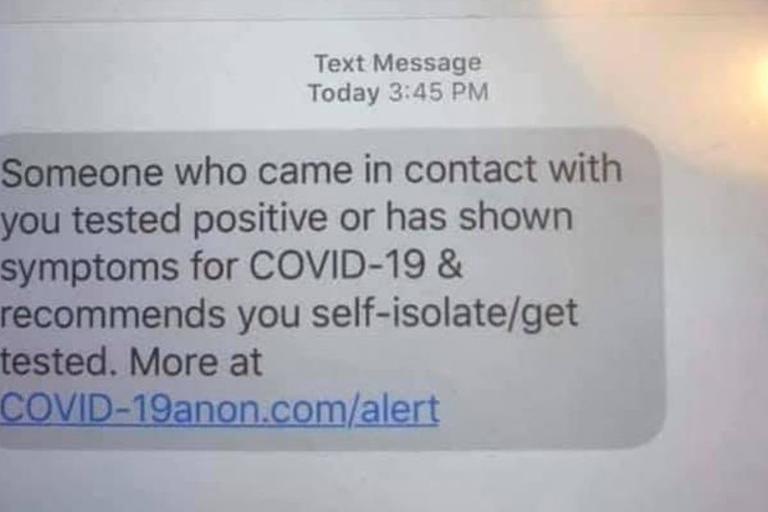 COVID Text scam