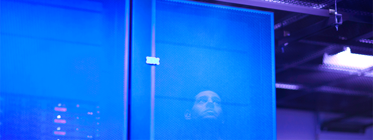 Server room reflection