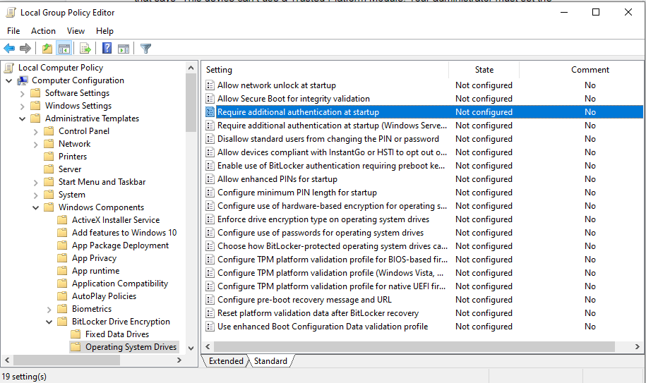 Group Policy TPM
