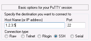 PuTTY SSH client