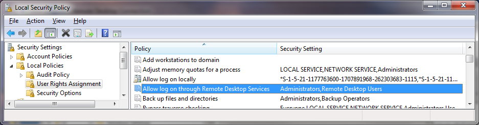 Remote Desktop Issues Vista