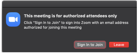 zoom invalid meeting id error message