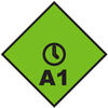 A1 A1 shows green box with one clock