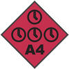 A4 A4 shows red box with 4 clocks