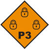 P3 P3 shows an orange box with 3 locks